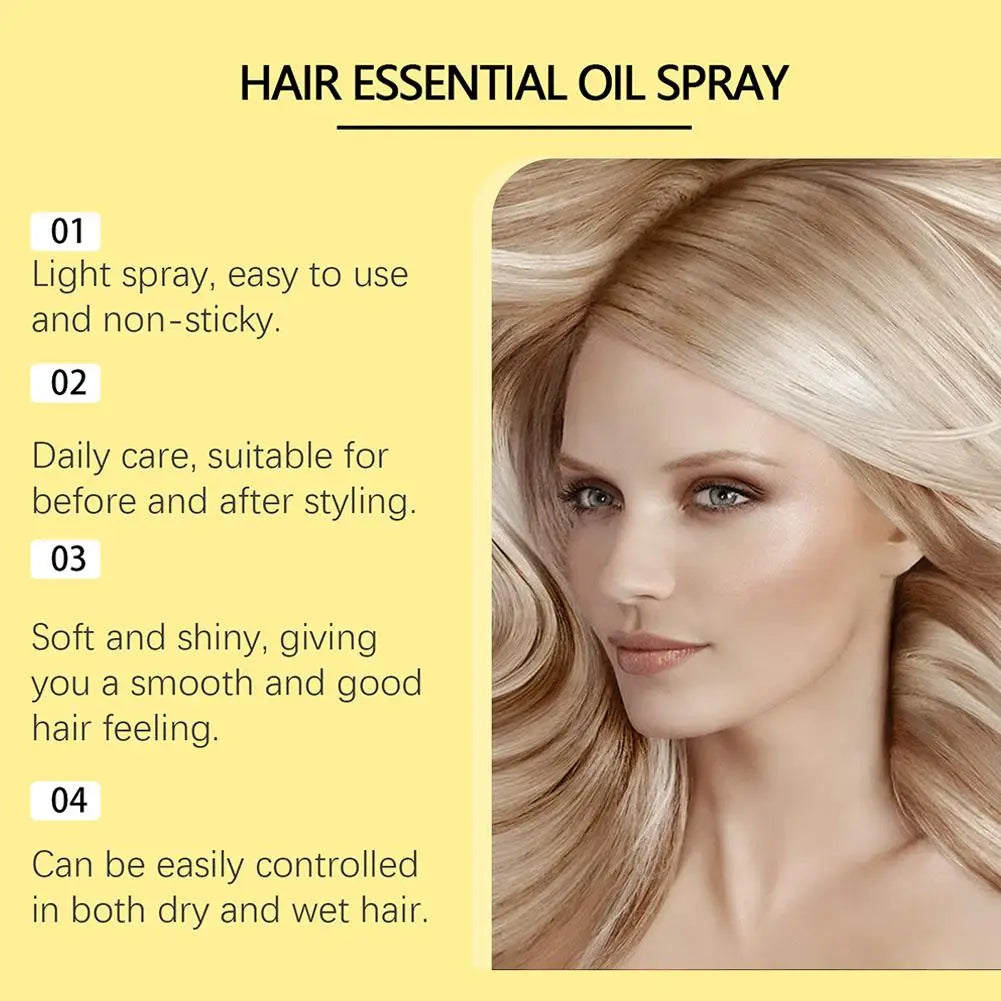 Hair Essential Oil Spray – Smooths Dry & Frizzy Hair 80ml