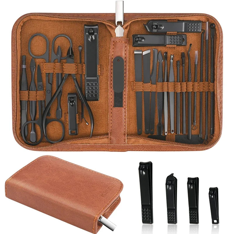 26-Piece Stainless Steel Nail Clipper Set – Portable Nail Art Kit