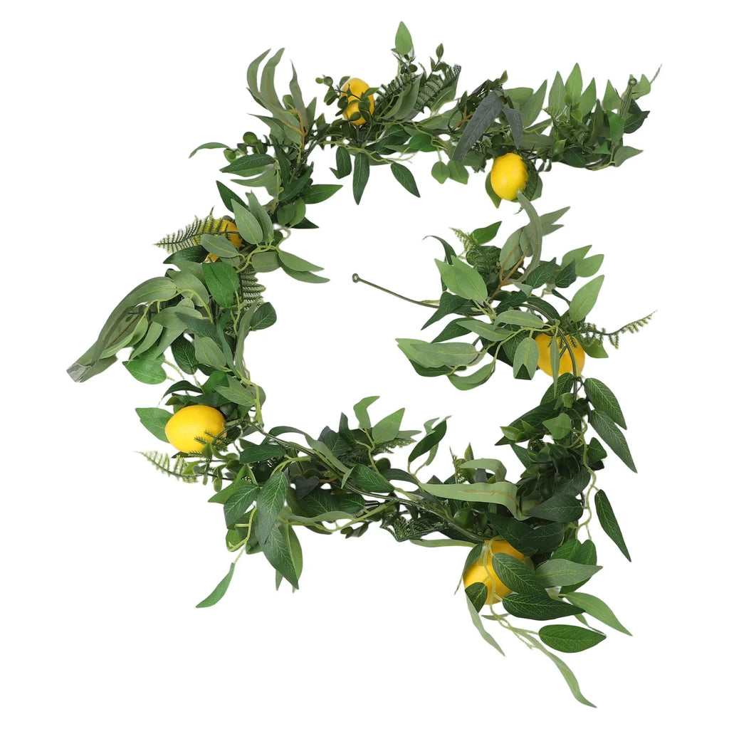 180cm Artificial Lemon Vine – Faux Willow Leaf Wedding Decor