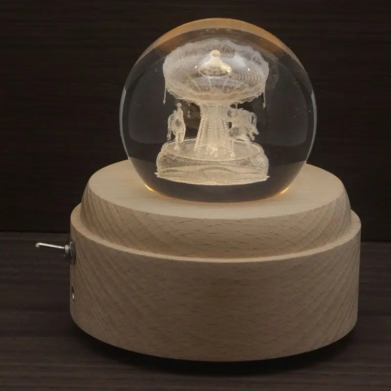 Music Box Crystal Ball Merry-go-round Birthday Dream Boys Girls