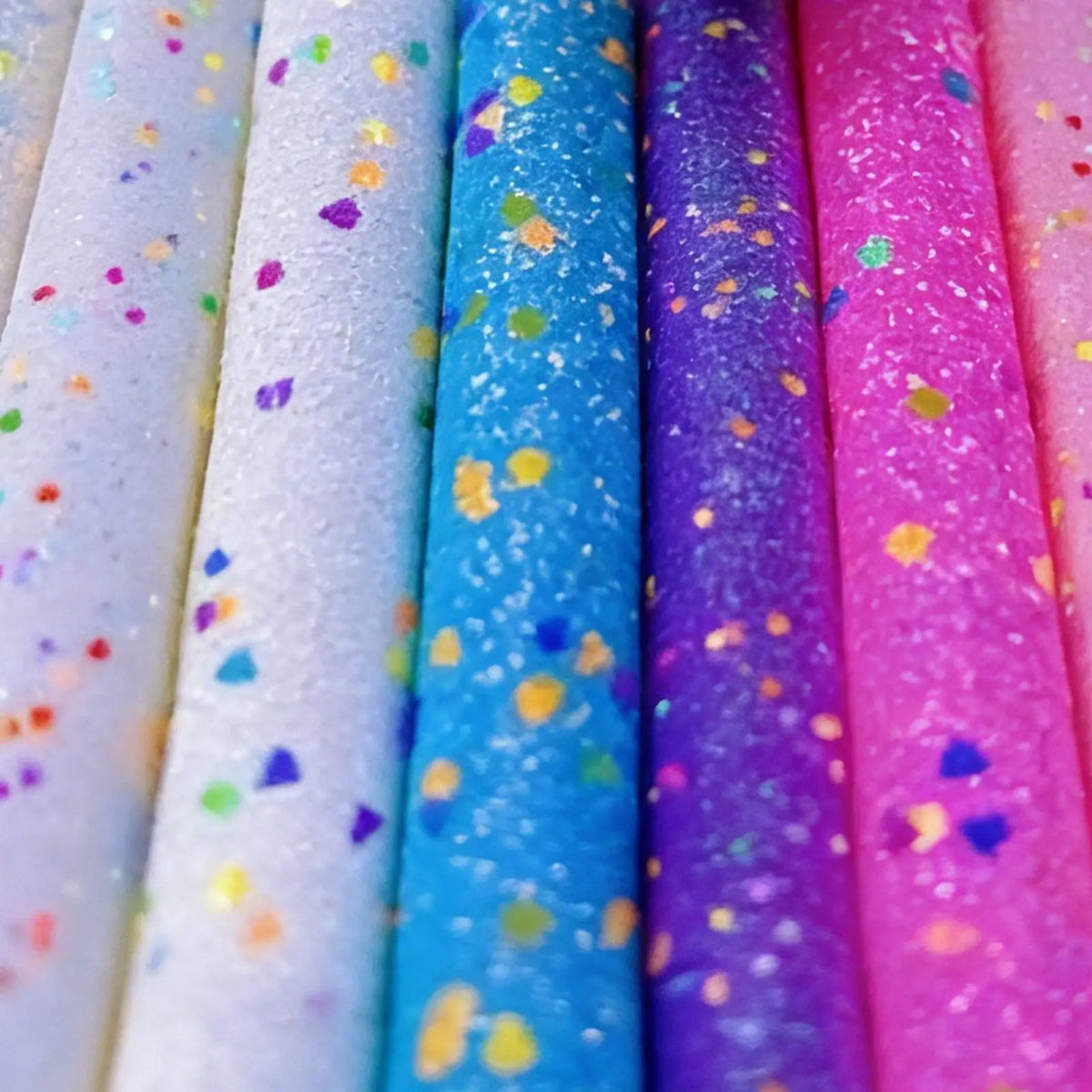 A4 Glitter Sequin Sheets 8-Pack | Iron-On Craft Fabric