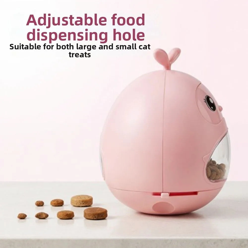 Cartoon Cat Treat Dispensing Toy – Interactive Puzzle Feeder