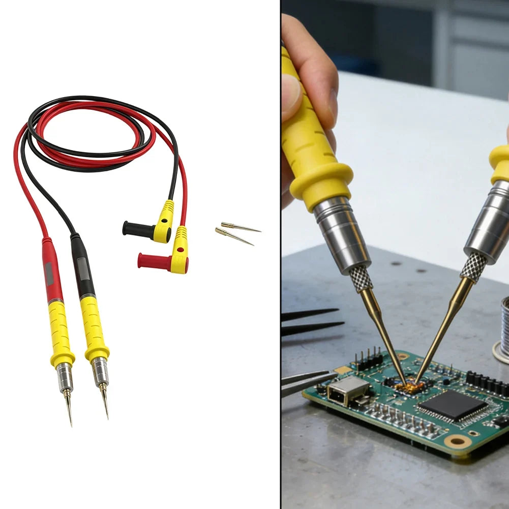Multimeter Test Leads & Probe Pen – Gold-Plated Silicone Wire
