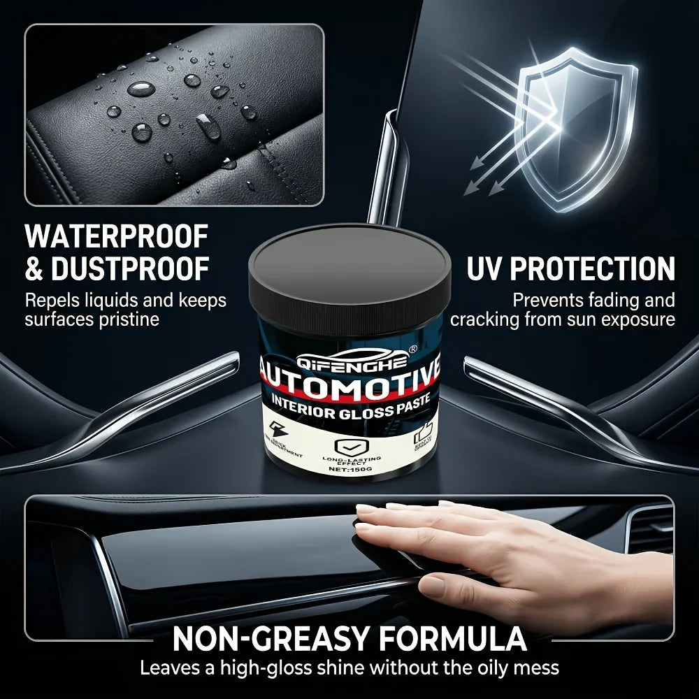 150g Car Plastic Restorer, Dashboard Polish & Tire Shine Paste