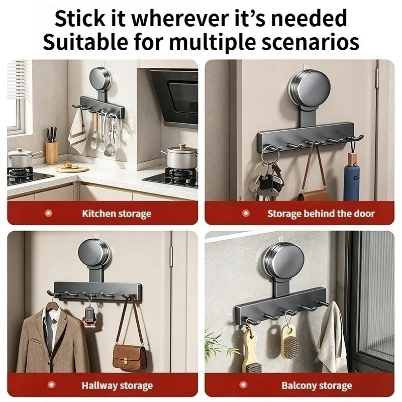 No-Drill Suction Cup Hooks Set of 5 | Kitchen, Bath & Dorm