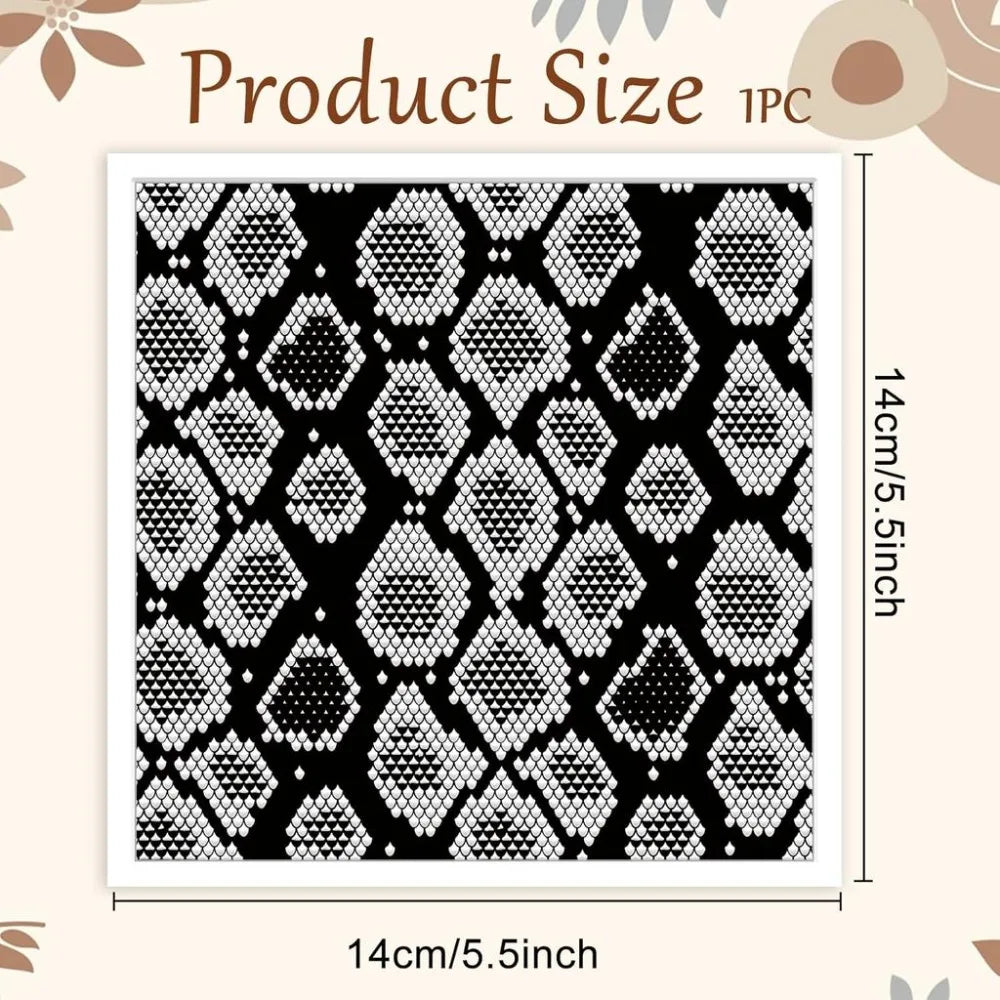 Snakeskin Polymer Clay Texture Sheet – 5.5" DIY Stamp Mat