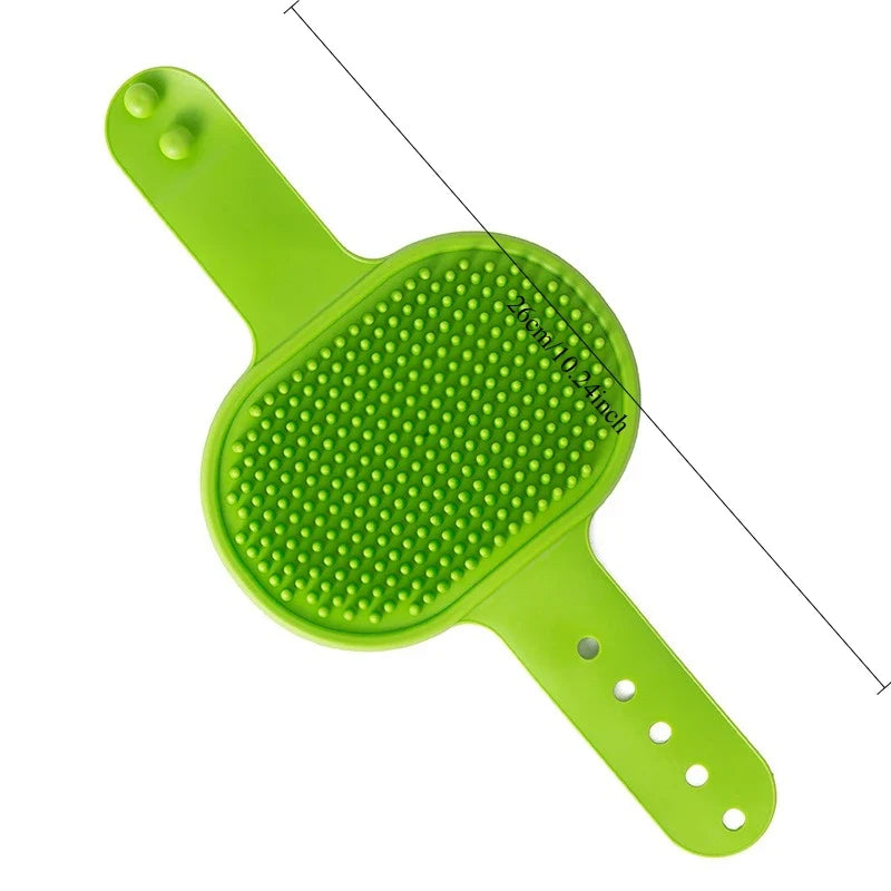 Silicone Pet Bath Brush – Dog & Cat Grooming Massage Comb