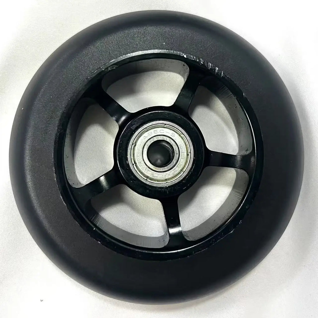 100mm Scooter Wheels with Bearings – Aluminum PU 2-Pack