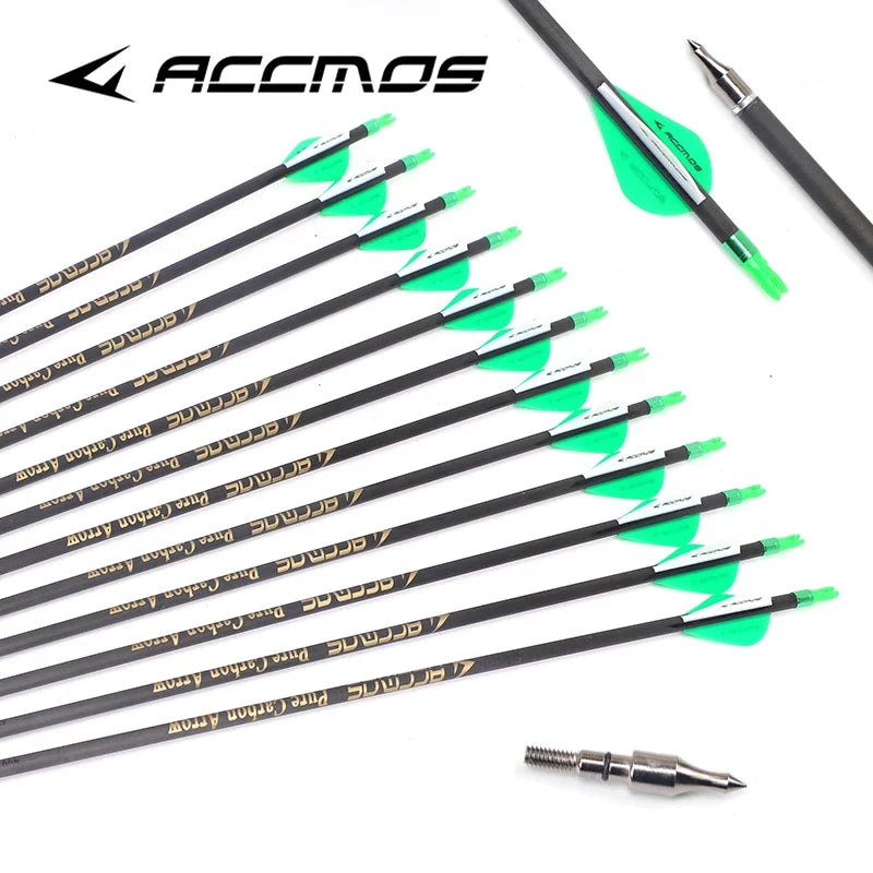 ID Pure Carbon Arrow Spine 300 350 400 500 600 700 800 Compound