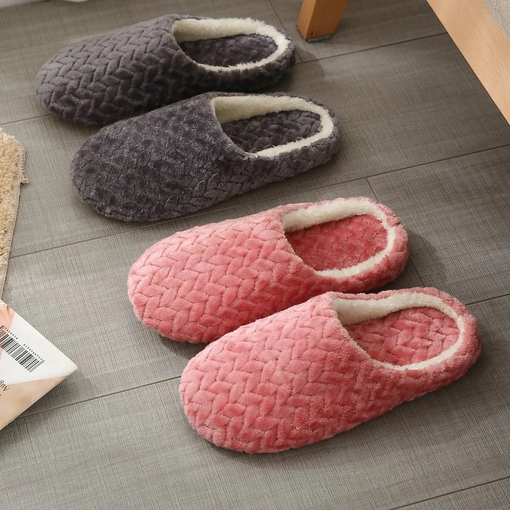 Cartoon Cat Memory Foam Indoor Slippers – Non-Slip & Warm