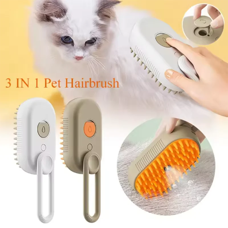 Pet Spray Massage Brush – Folding Grooming Comb for Cats & Dogs
