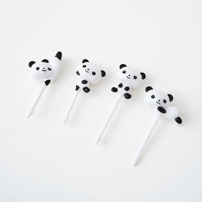 8-Piece Panda Fruit Forks – Kids Snack & Dessert Cake Picks