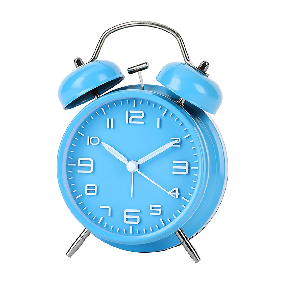 4-Inch Mini Round Silent Alarm Clock | Bedside & Dorm