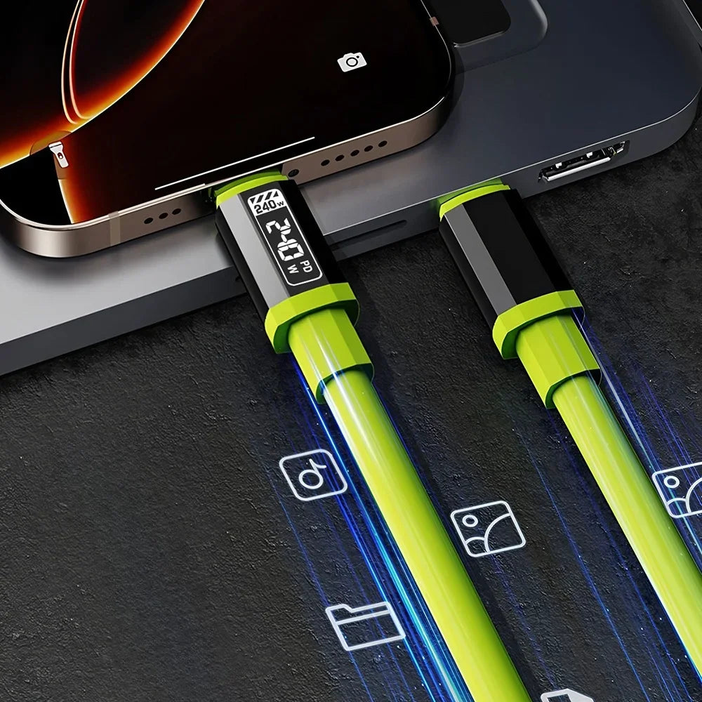 240W USB-A to USB-C Fast Charging Cable 0.3M–2M | 5A