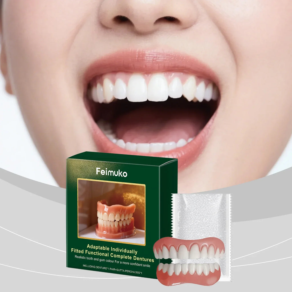 Silicone Denture Set – Comfort Fit Temporary Fake Teeth Kit