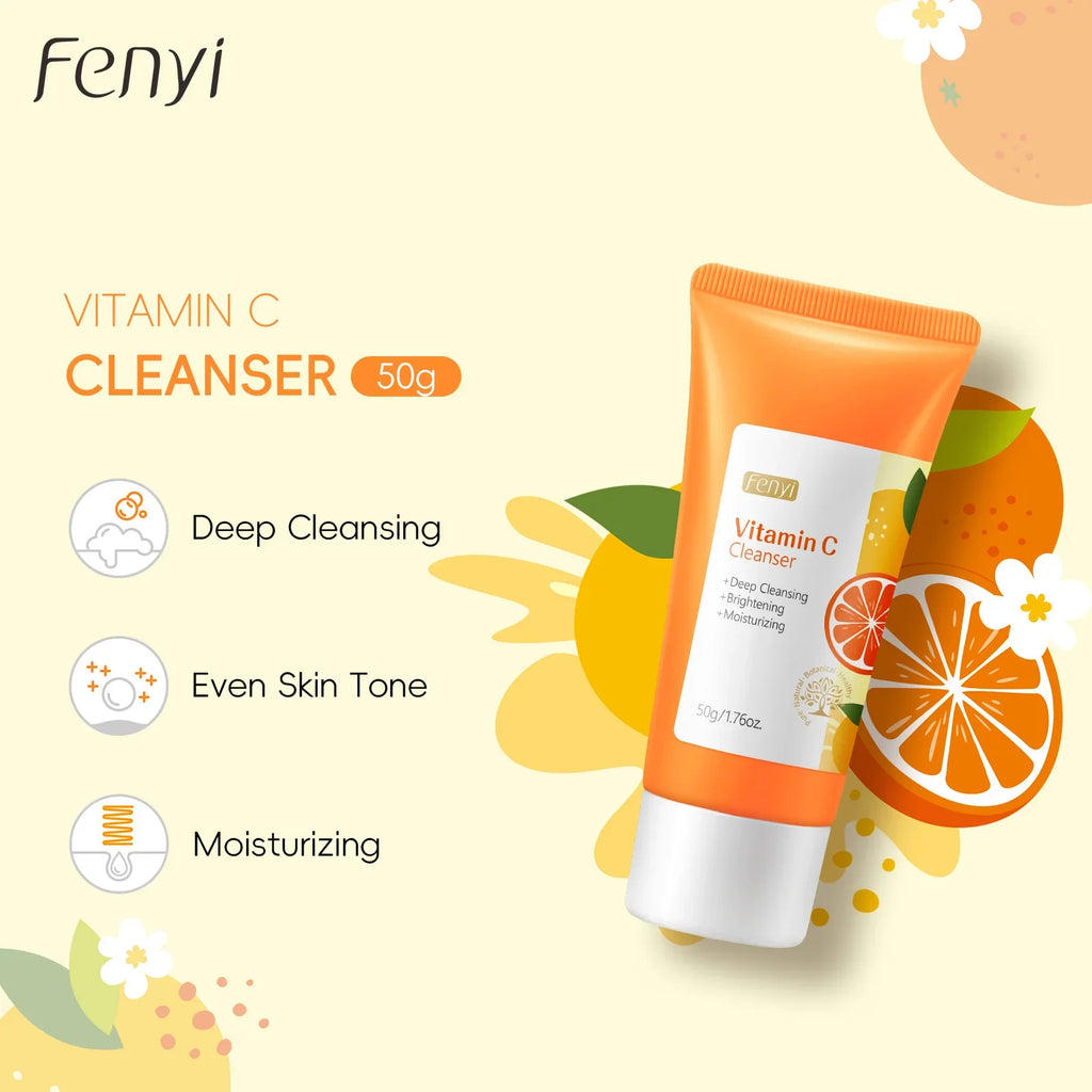 LAIKOU Vitamin C Facial Cleanser – Hydrating Foam Face Wash
