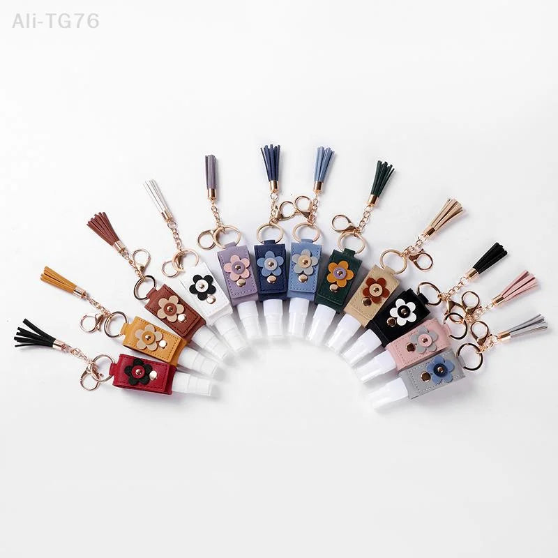 30ml Refillable Spray Bottle Keychain | Faux Leather & Tassel