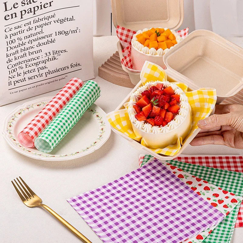 100 Pcs Greaseproof Paper Sheets – Food Wax Wrapping Liners