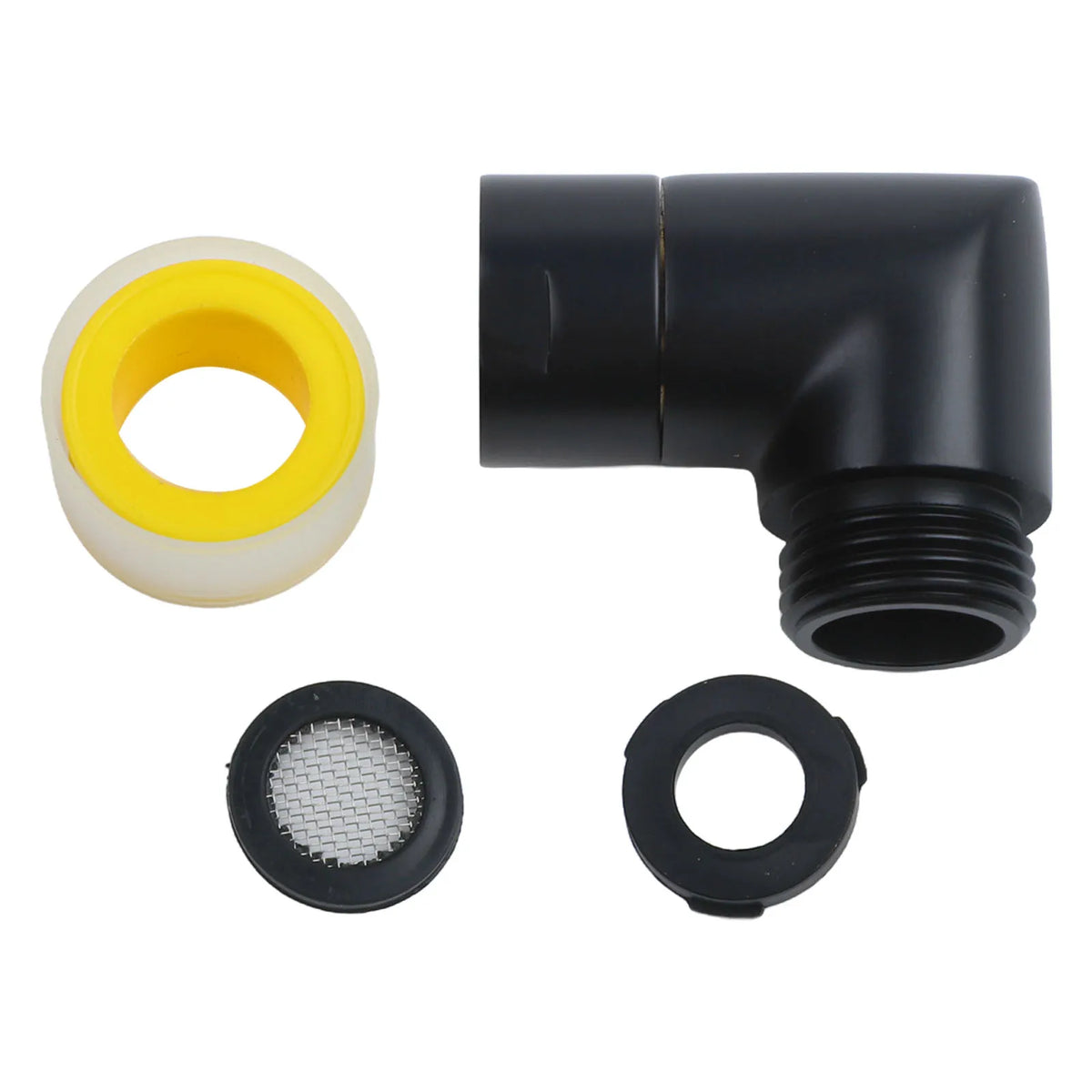 G1/2 Brass 90-Degree Shower Elbow – Black | Female & Male