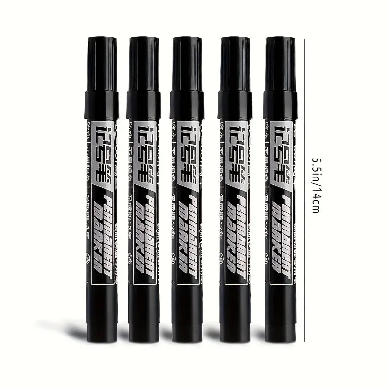 10-Pack Permanent Markers | Waterproof Bold Black Ink Set