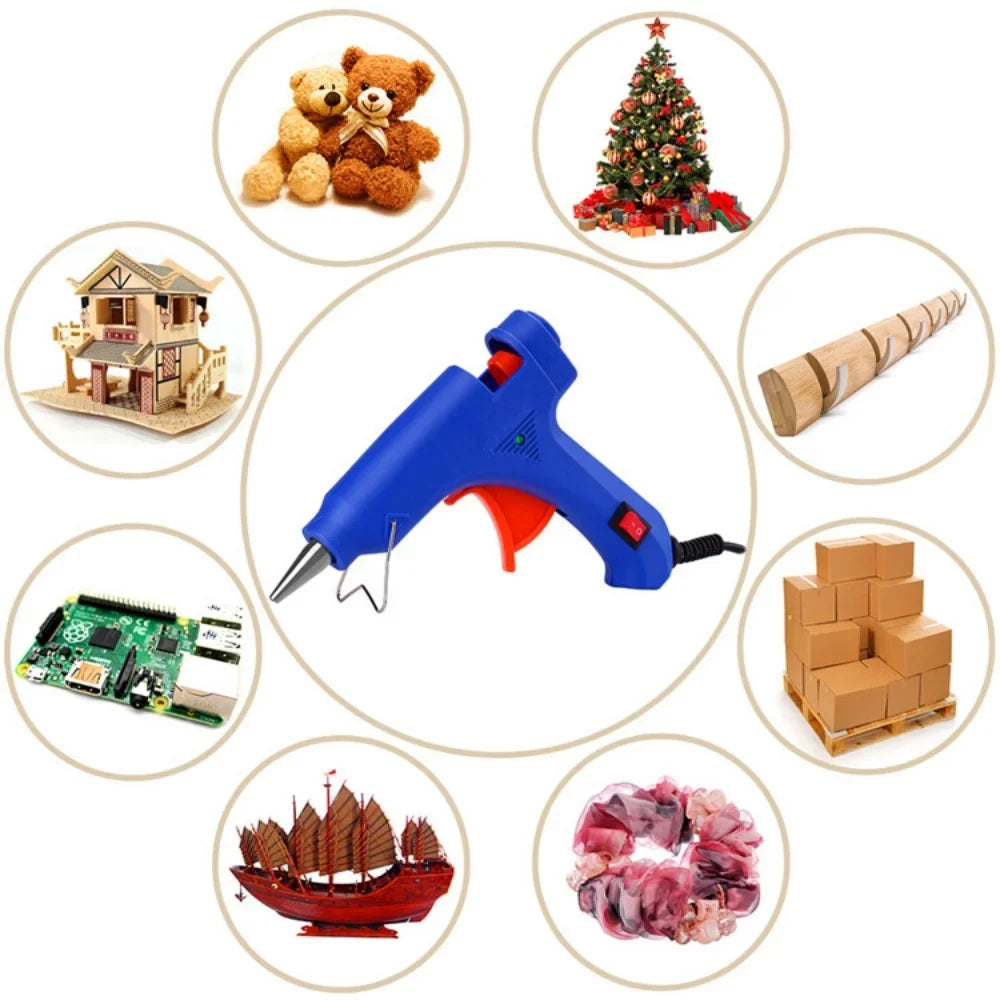 20W Hot Melt Glue Gun Kit with Glue Sticks for DIY Crafts