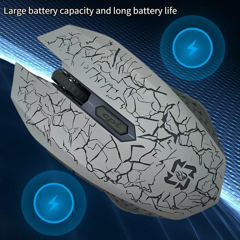 DIXSG Silent Wireless Gaming Mouse 2.4G Bluetooth 1600 DPI