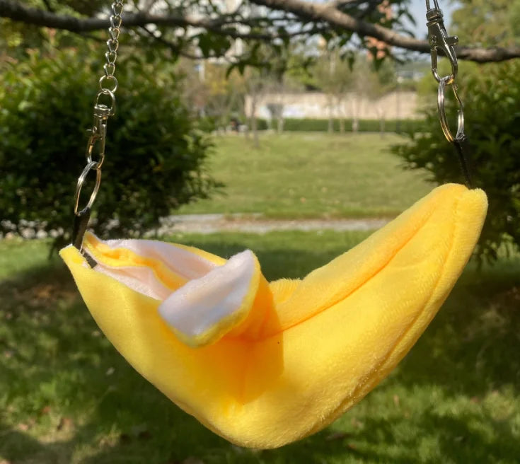 Banana Hammock Bed House for Hamsters & Small Pets | Fleece