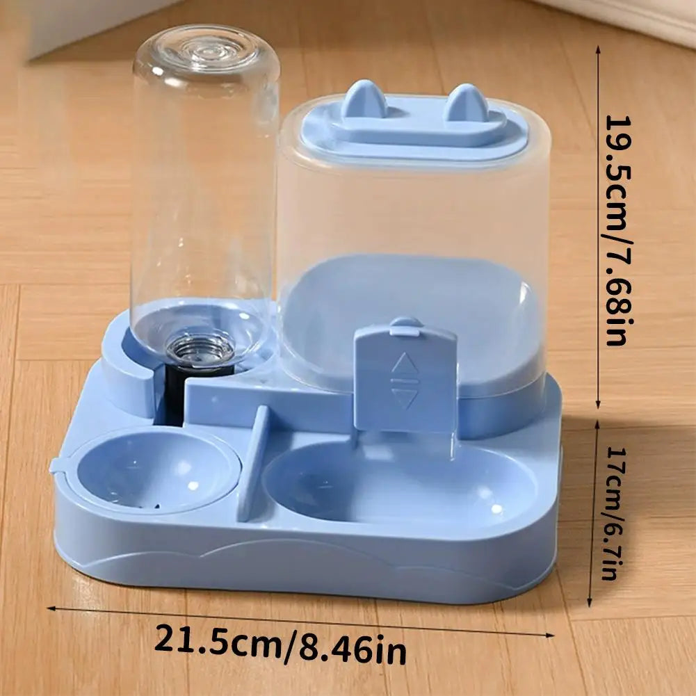 All-in-One Cat Feeder & Water Dispenser | Dual Bowl, 4 Colors