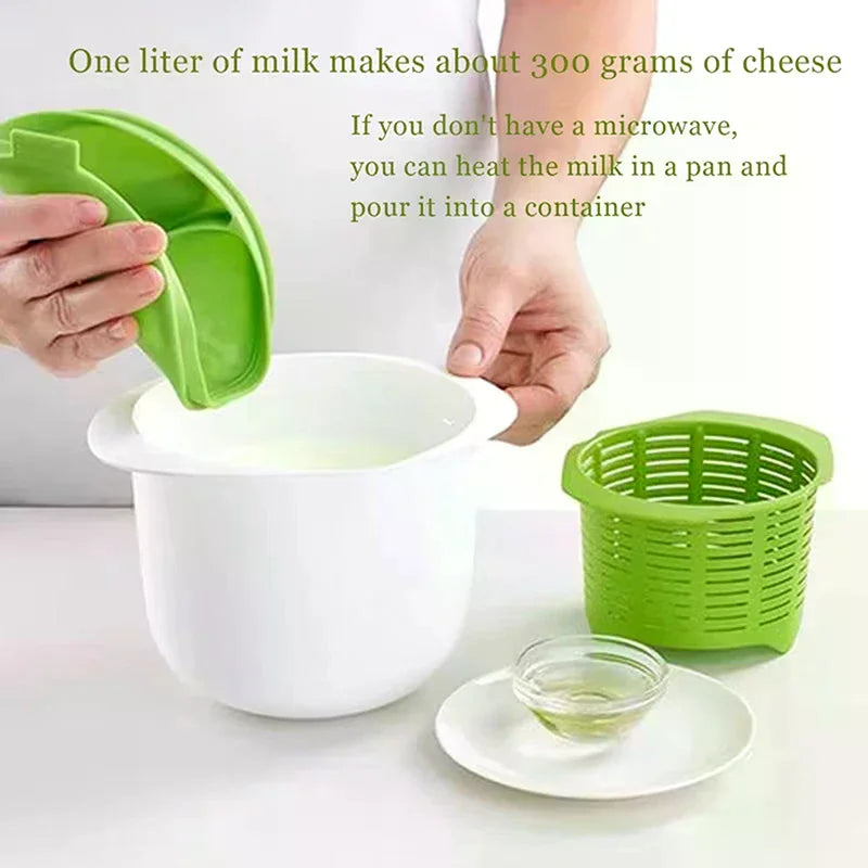 Cheese Making Kit – Mold Set, Tofu Press & Microwave Maker
