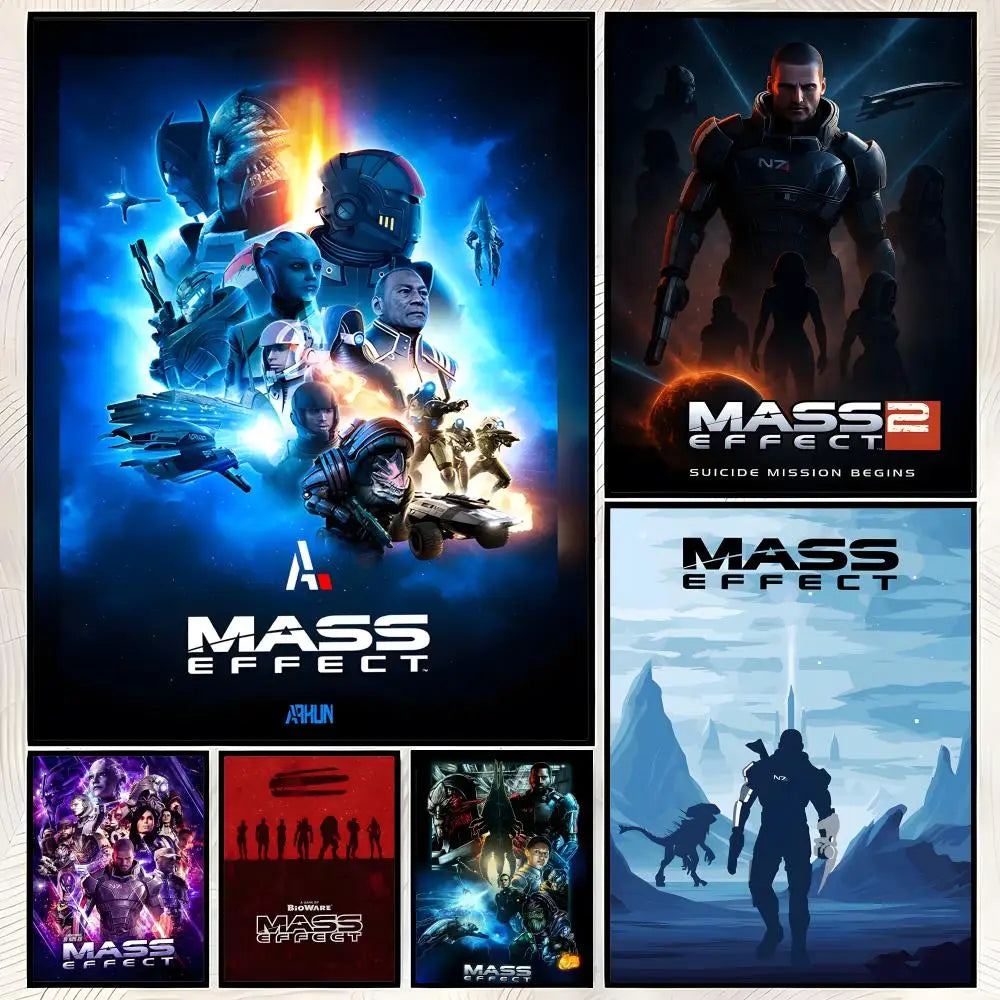Mass Effect HD PVC Wall Poster – Self-Stick & Waterproof Decor