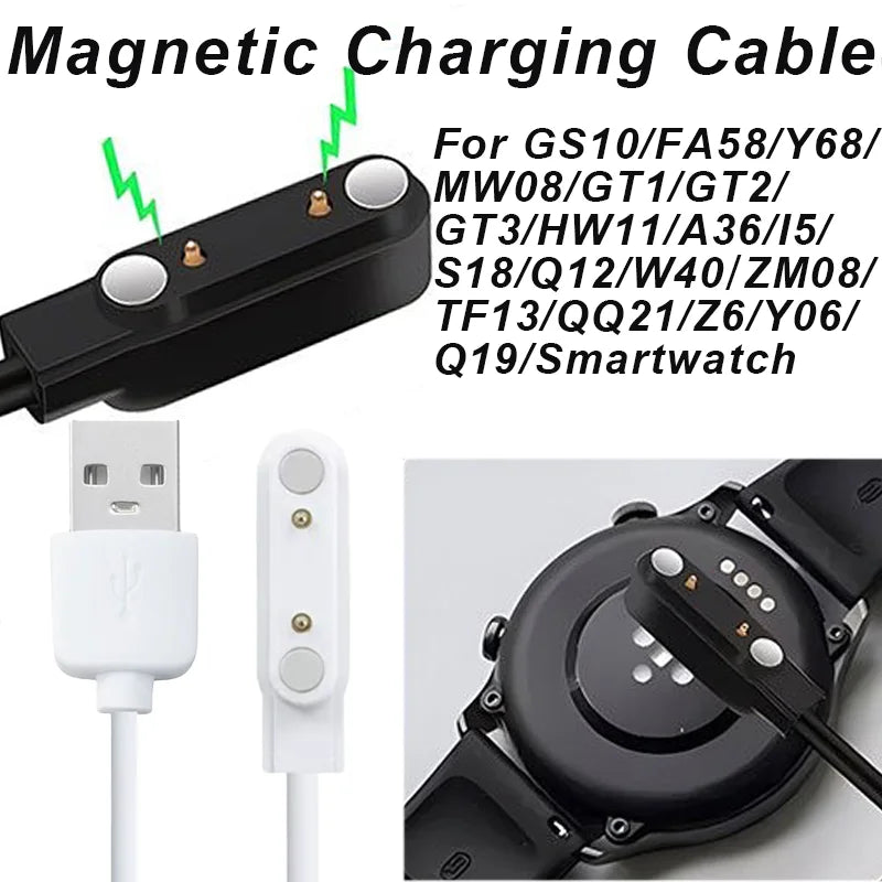 Magnetic Smart Watch Charger Cable – Universal USB Fit