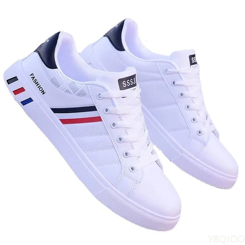 YBQJOO Flat Lace-Up Sneakers – Unisex Low-Top Casual Shoe