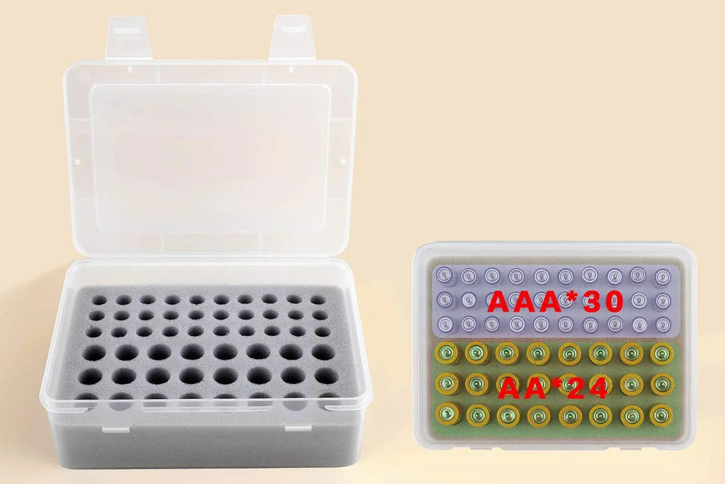 Battery Organizer Box – 54 AA & AAA Battery Storage Case