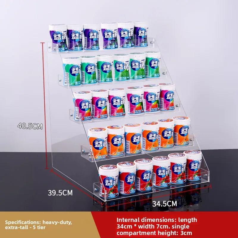 Multi-Layer Acrylic Desktop Display Rack & Organizer Shelf