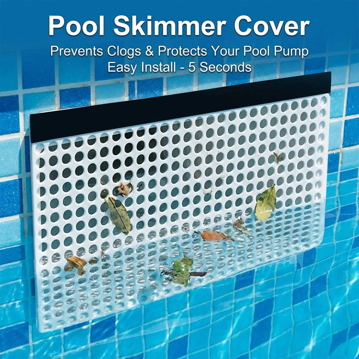 Magnetic Pool Skimmer Cover – Leaf Guard Mesh Screen 40cm