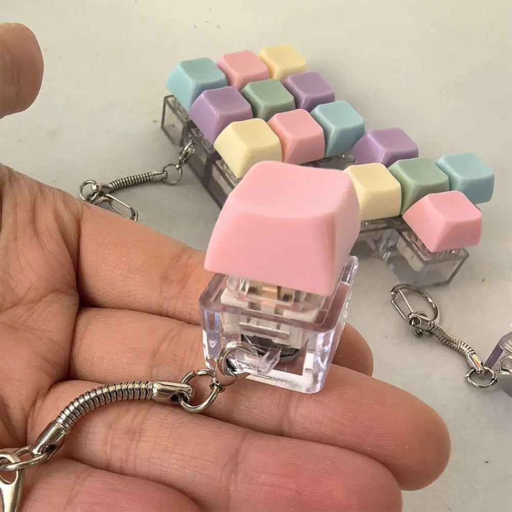 Mechanical Keyboard Fidget Clicker Keychain | 1/4/5/9 Button