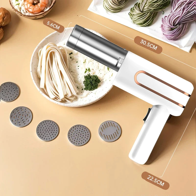 HOMEFISH Cordless Electric Noodle Maker – Portable Noodle Press