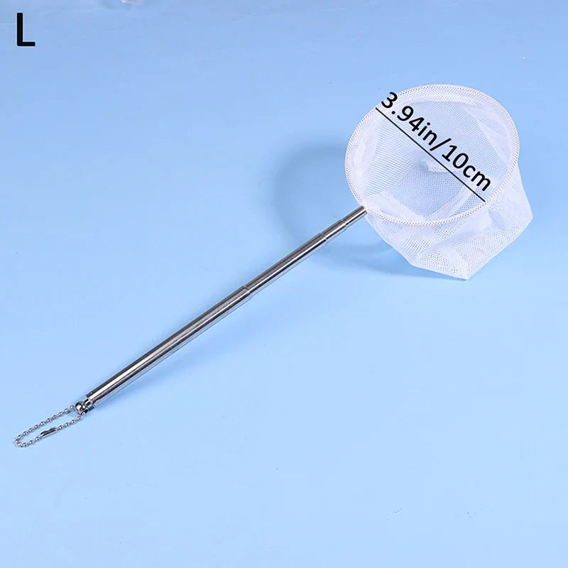 Aquarium Round Fishing Net Extendable Long Handle Gear Catching Fish