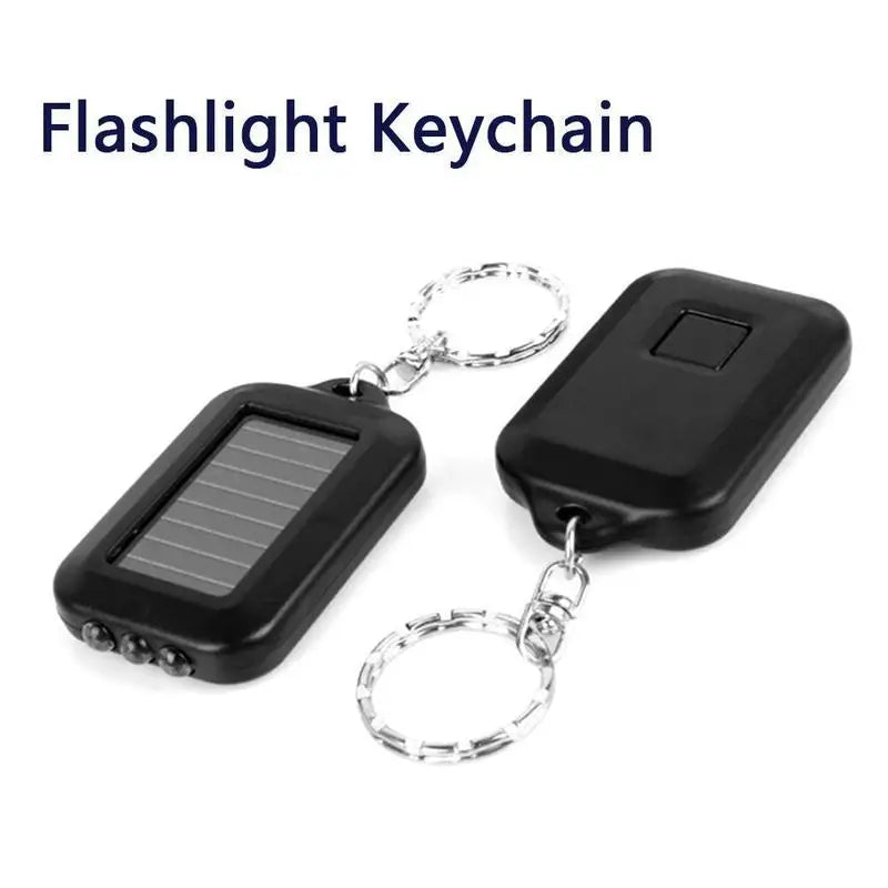 Mini LED Keychain Solar Flashlight – Pocket Torch for Outdoor