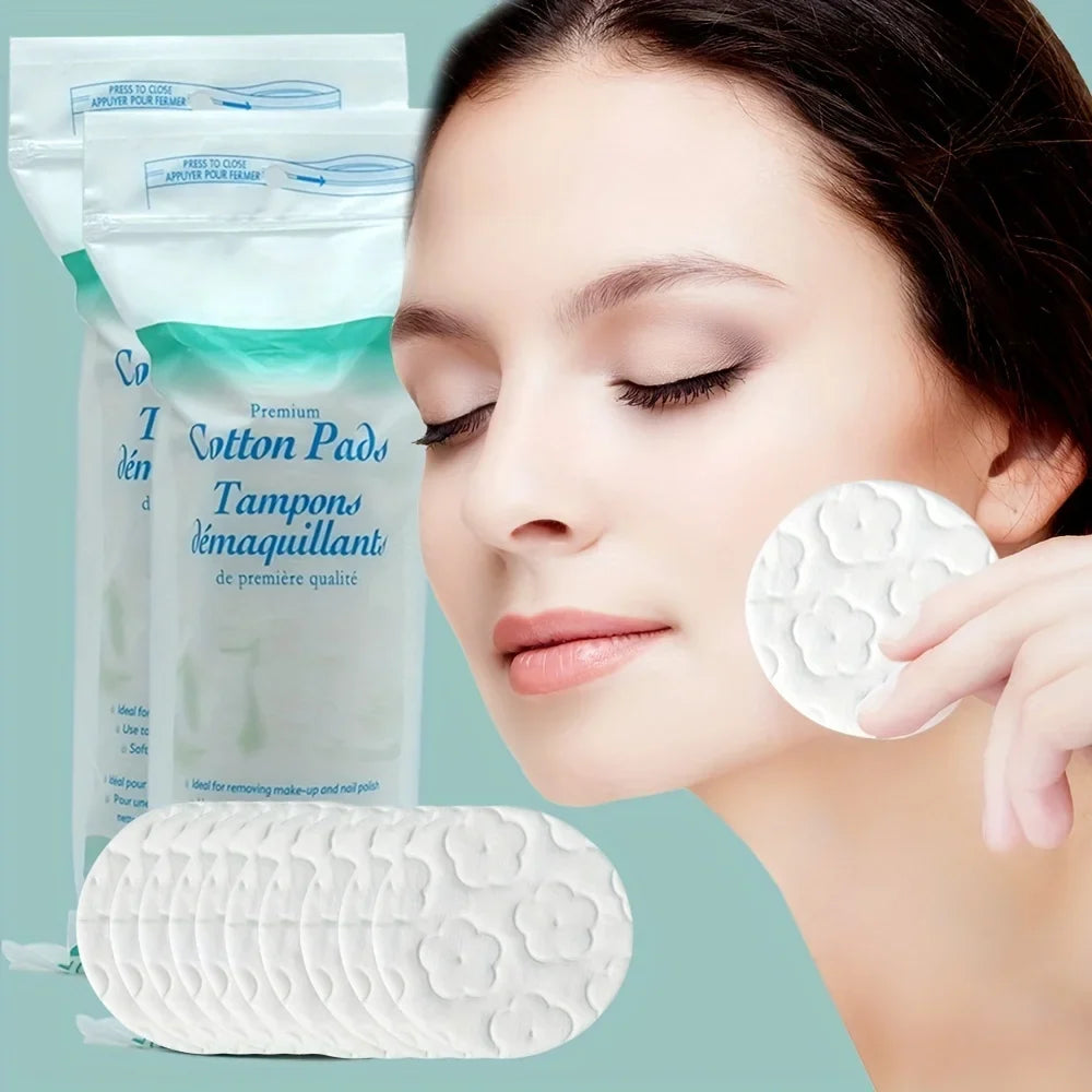 200pcs Disposable Double-Sided Cotton Makeup Remover Pads