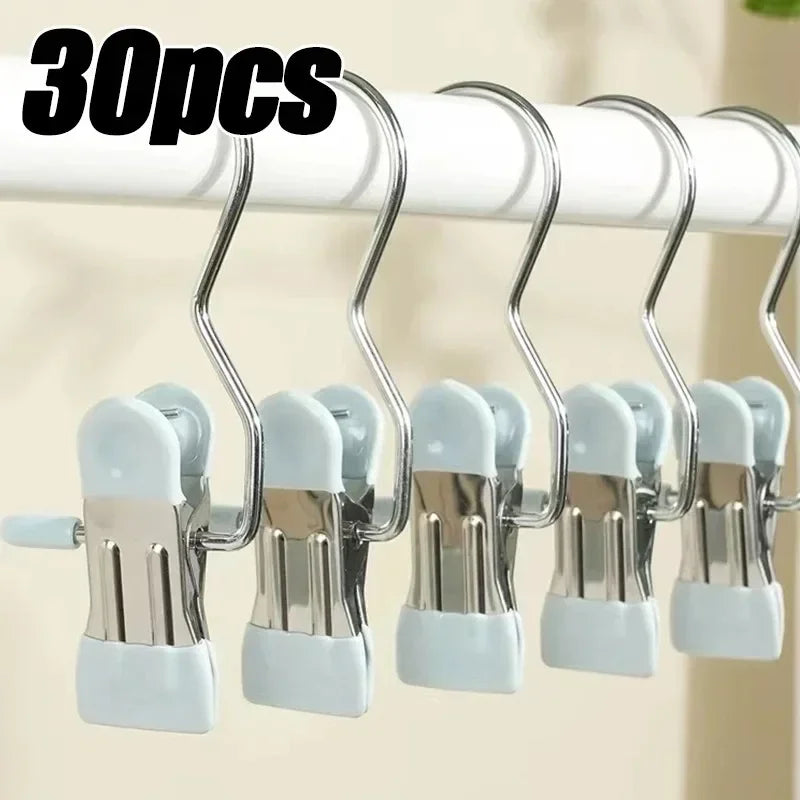 Stainless Steel Clothes Clips | Wardrobe & Laundry Organizer