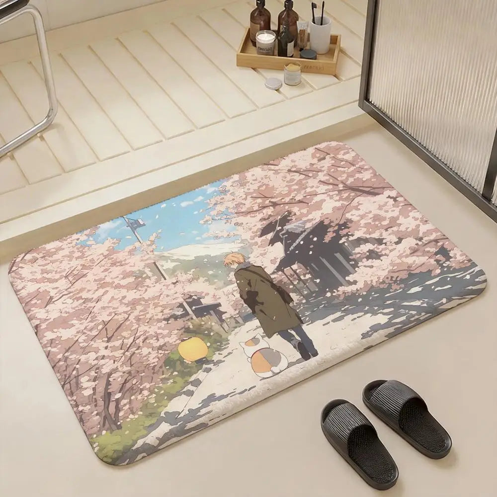 Natsume's Book of Friends Anime Flannel Floor Mat | Non-Slip Rug