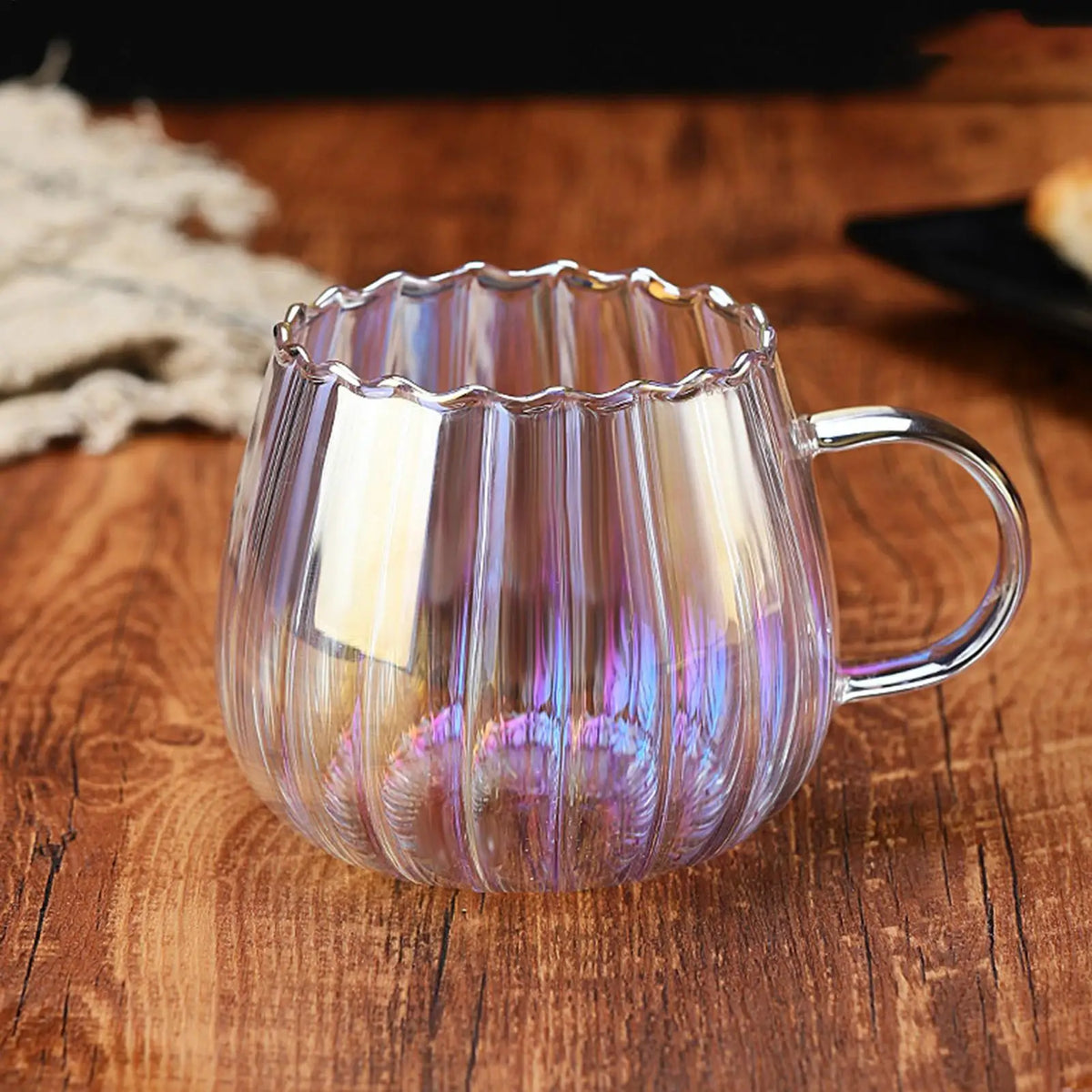 400ml Pumpkin Shape Glass Mug | Dishwasher Safe Coffee & Tea Cup