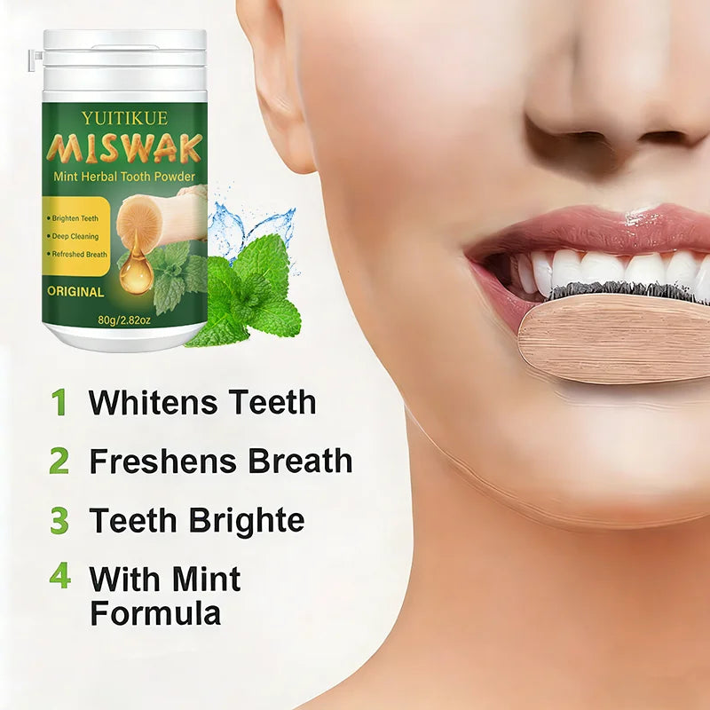 Miswak Mint Herbal Tooth Powder – Brighten & Deep Clean