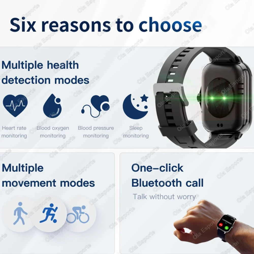 Smart Watch 2.01" Bluetooth Calls Heart Rate SpO2 | Android iOS