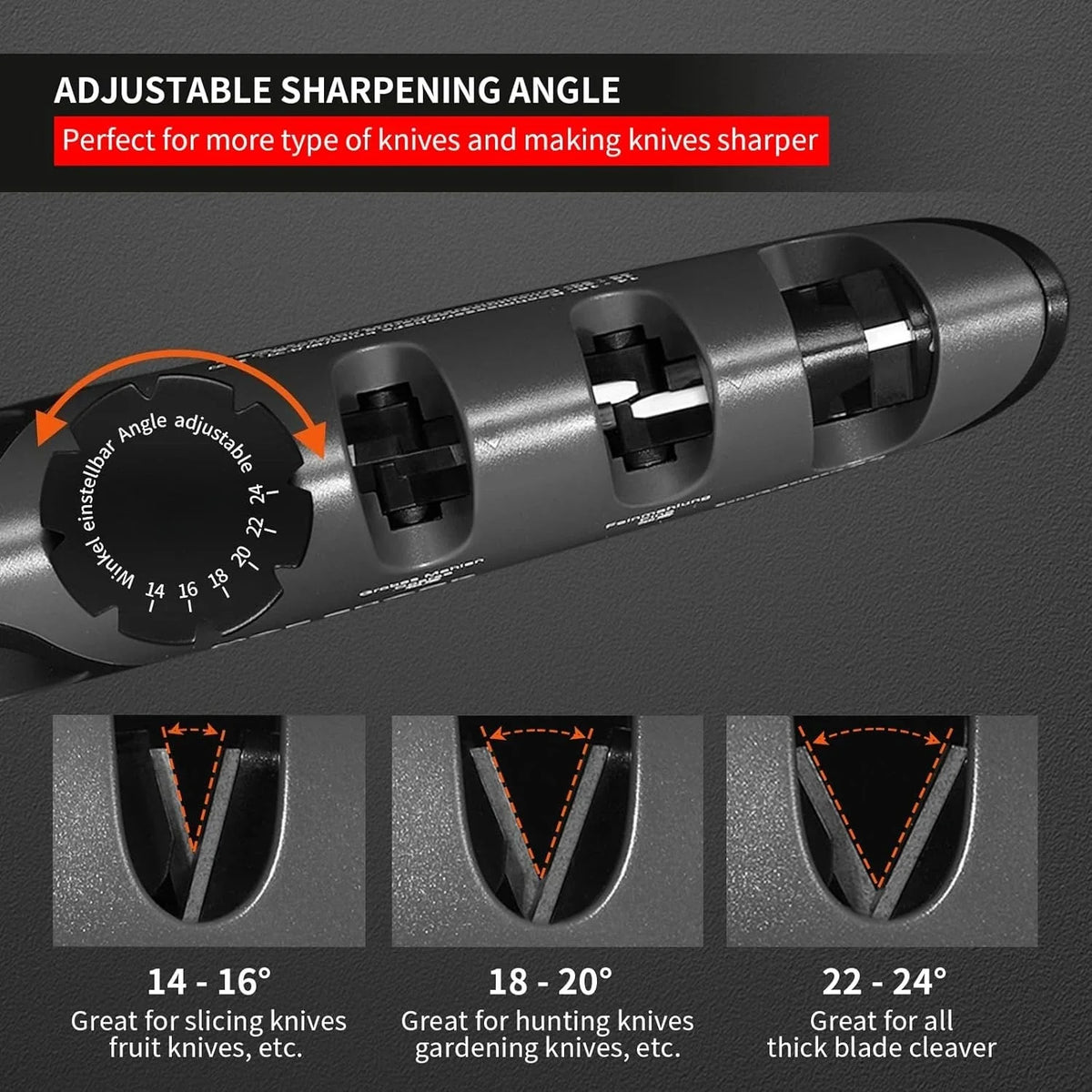 6-Stage Handheld Knife Sharpener – Coarse & Fine Sharpening