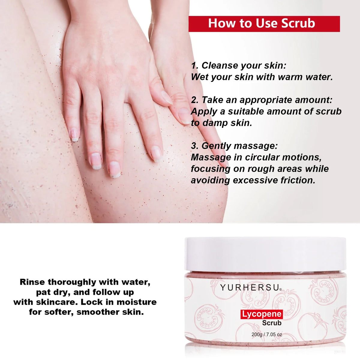 YURHERSU Lycopene Deep Cleansing Face Scrub 200g