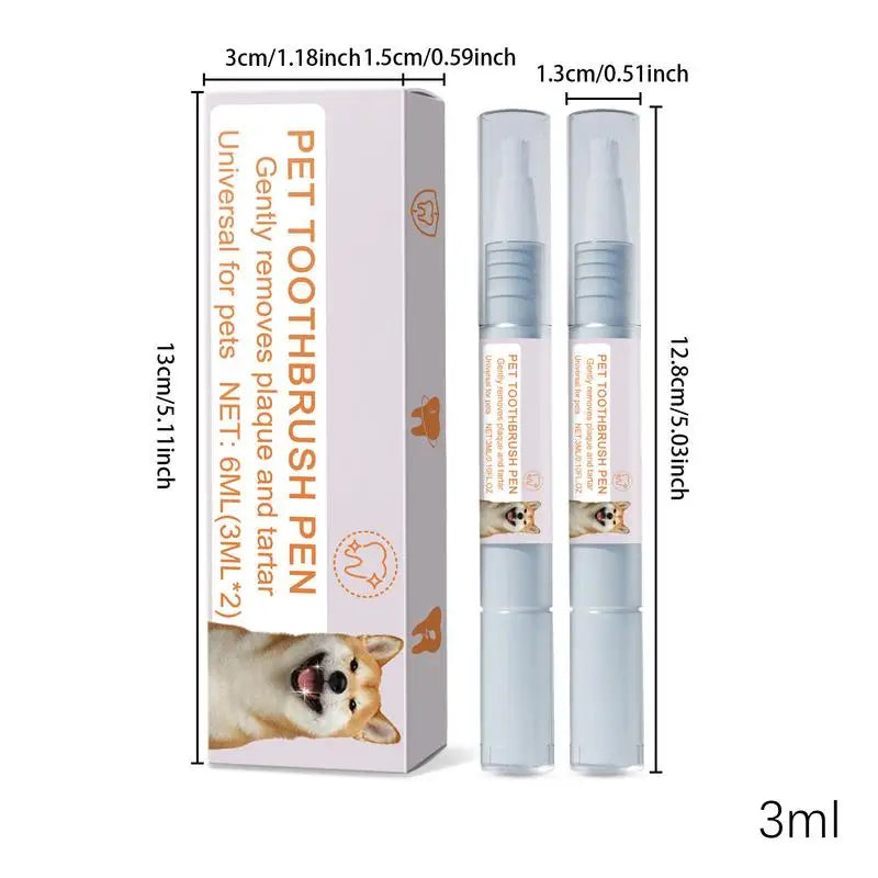 Pet Toothbrush Pen Soft Bristles Dog Oral Stone Cleaning Cat Teeth