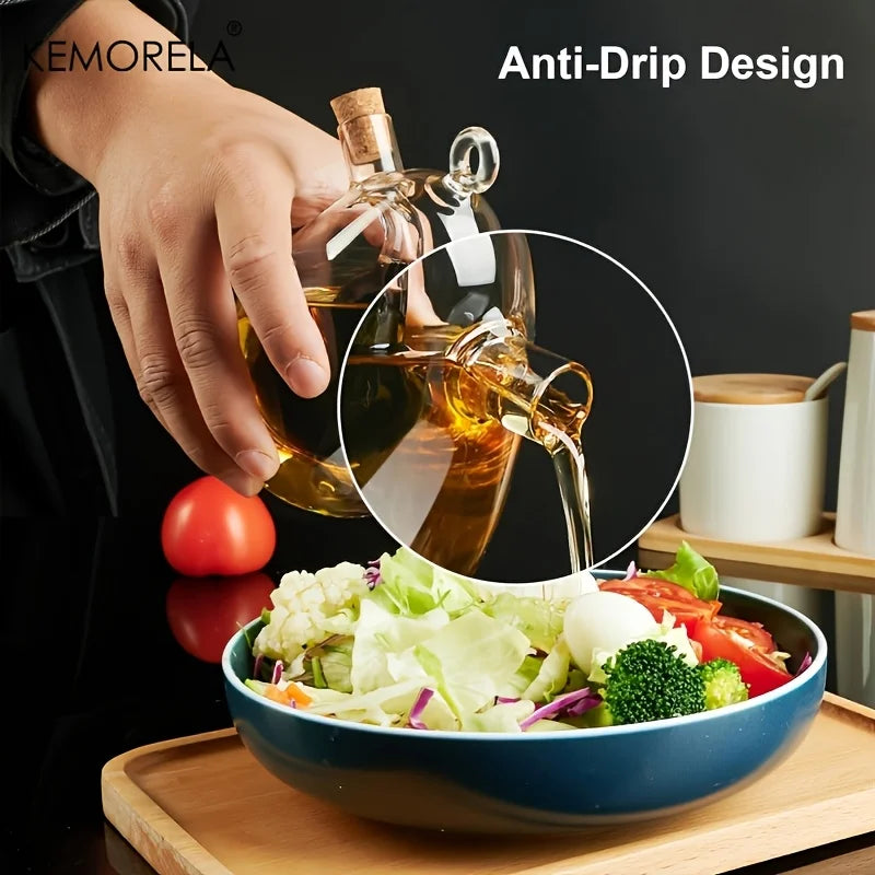 KEMORELA 2-in-1 Glass Oil & Vinegar Dispenser Bottle 350ml