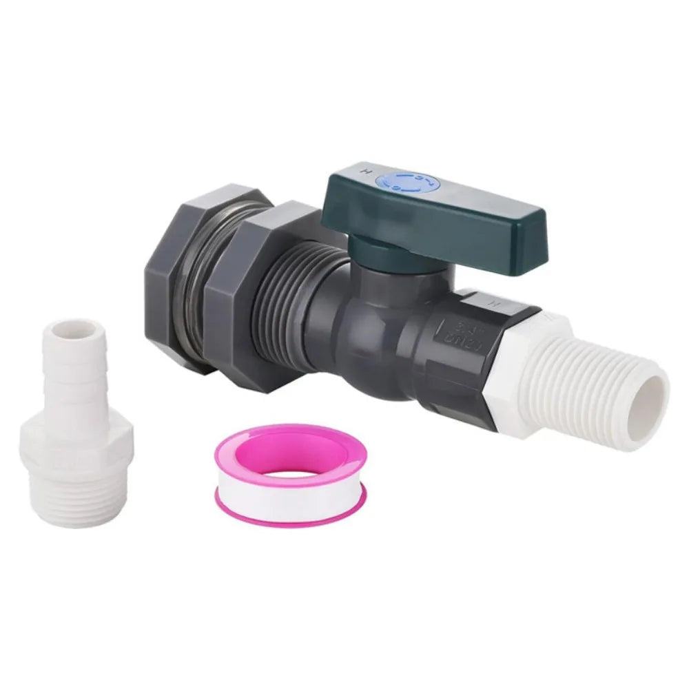 PVC Rain Barrel Spigot Kit – 3/4" Drain Adapter with Seal